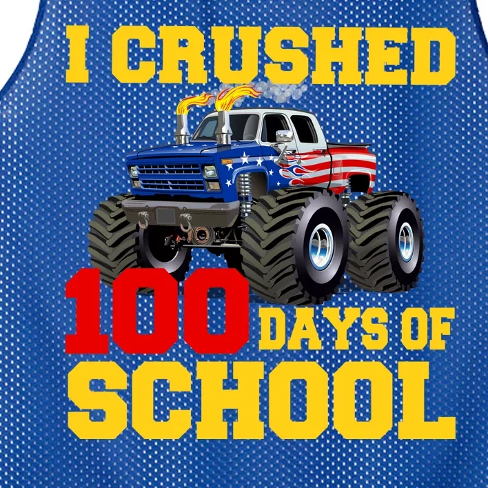 I Crushed 100 Days Of School Mesh Reversible Basketball Jersey Tank