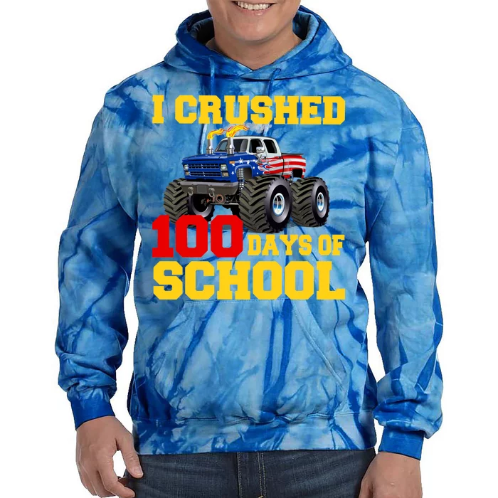 I Crushed 100 Days Of School Tie Dye Hoodie