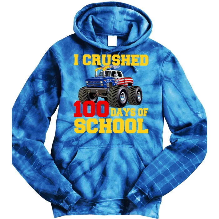 I Crushed 100 Days Of School Tie Dye Hoodie