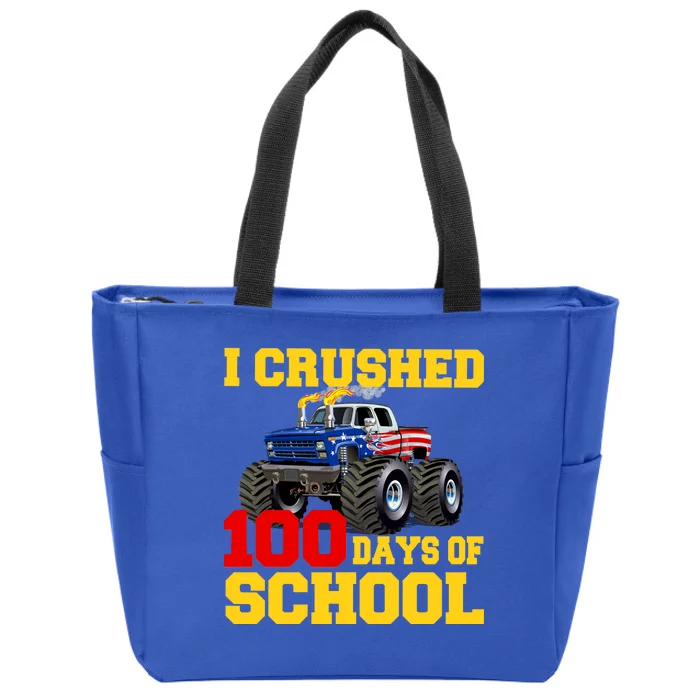 I Crushed 100 Days Of School Zip Tote Bag