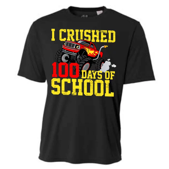 I Crushed 100 Days Of School Monster Truck Cooling Performance Crew T-Shirt