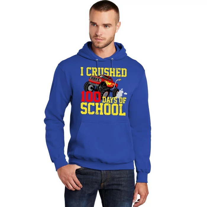 I Crushed 100 Days Of School Monster Truck Hoodie