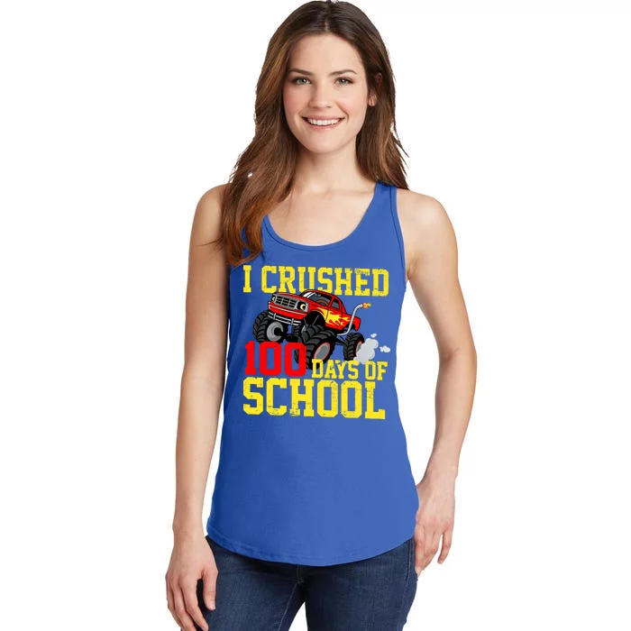 I Crushed 100 Days Of School Monster Truck Ladies Essential Tank