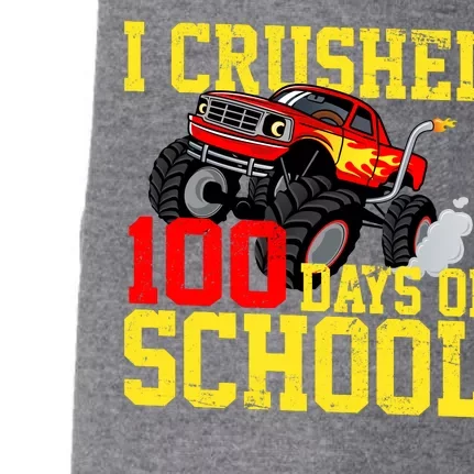 I Crushed 100 Days Of School Monster Truck Doggie 3-End Fleece Hoodie