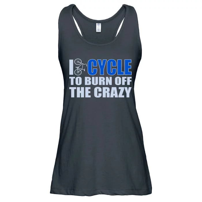 I Cycle To Burn Off The Crazy Ladies Essential Flowy Tank