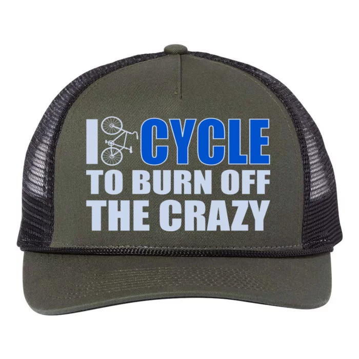 I Cycle To Burn Off The Crazy Retro Rope Trucker Hat Cap