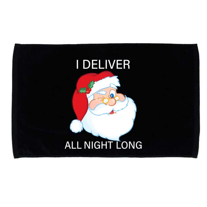 I Deliver All Night Long Funny Santa Microfiber Hand Towel