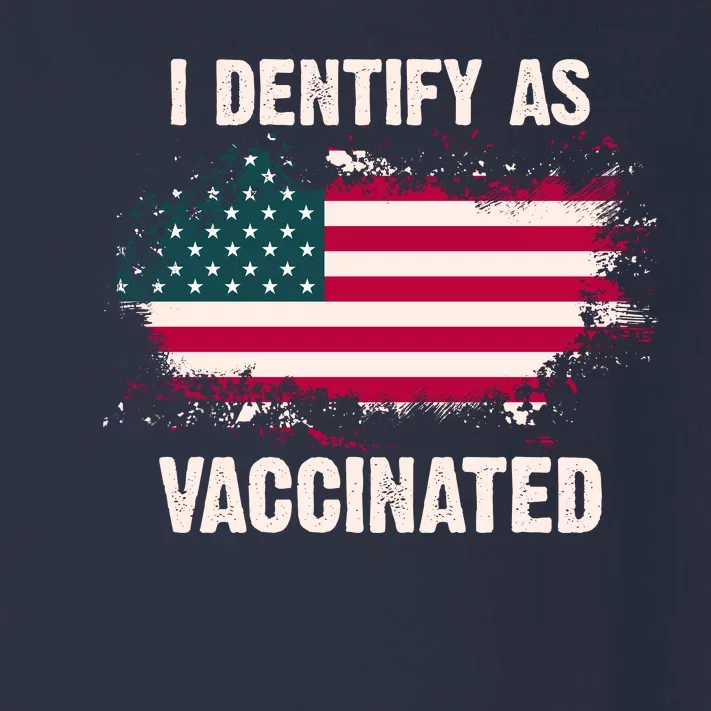 I Dentify As Vaccinated American Flag Toddler Long Sleeve Shirt