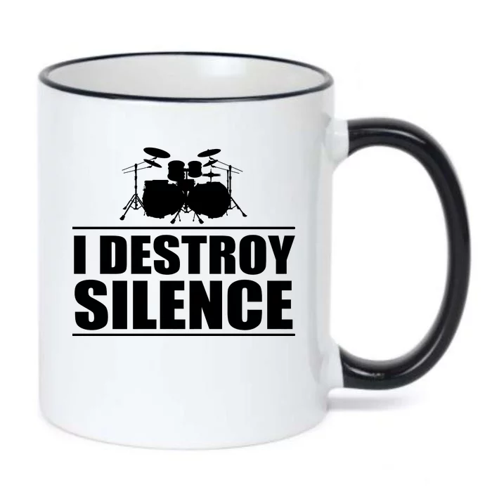 I Destroy Silence Black Color Changing Mug