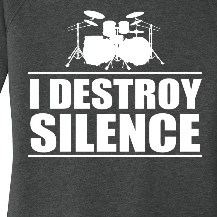 I Destroy Silence Women's Perfect Tri Tunic Long Sleeve Shirt