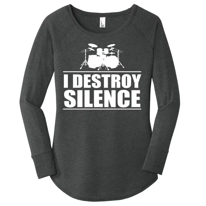 I Destroy Silence Women's Perfect Tri Tunic Long Sleeve Shirt