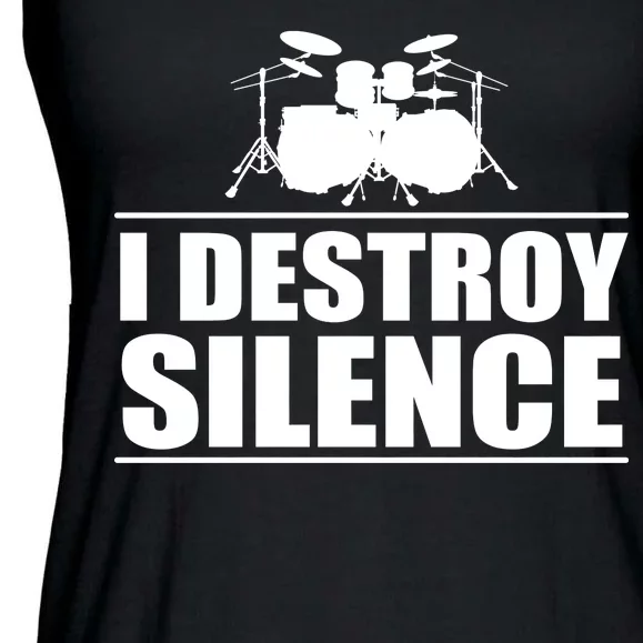 I Destroy Silence Ladies Essential Flowy Tank