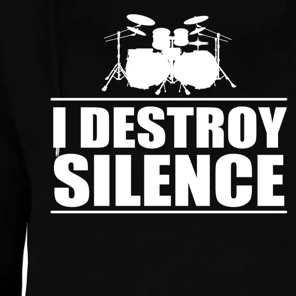 I Destroy Silence Womens Funnel Neck Pullover Hood