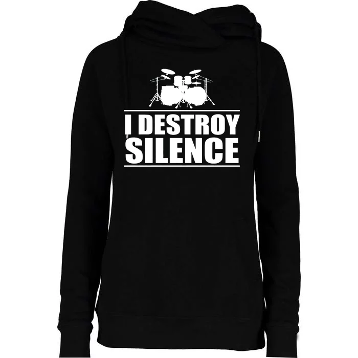 I Destroy Silence Womens Funnel Neck Pullover Hood