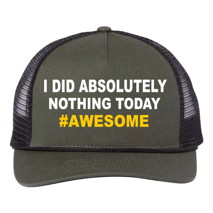 I Did Absolutely Nothing Today #Awesome Retro Rope Trucker Hat Cap