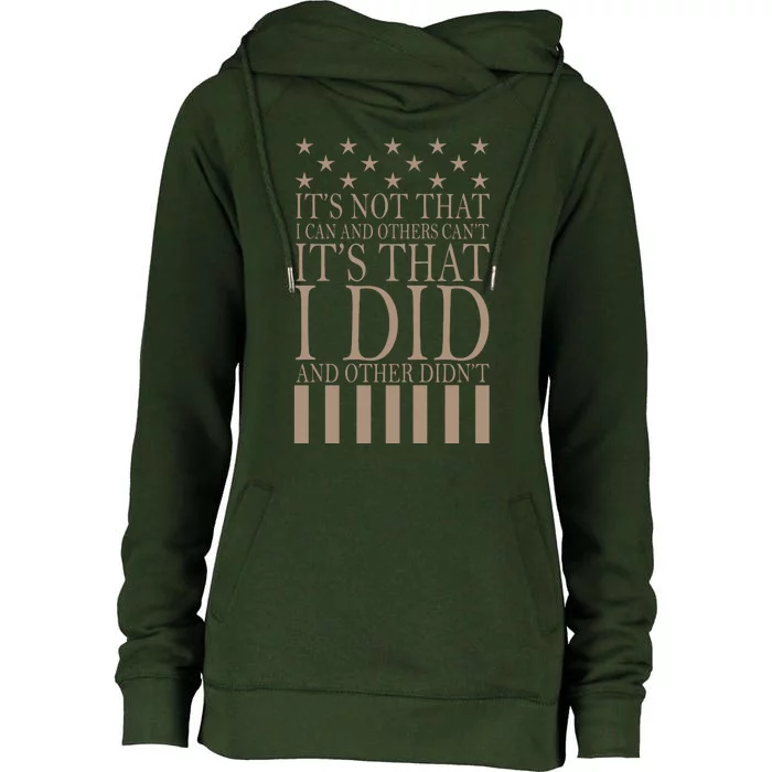 I Did They Didn't Veteran Womens Funnel Neck Pullover Hood