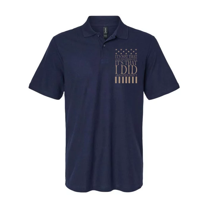 I Did They Didn't Veteran Softstyle Adult Sport Polo