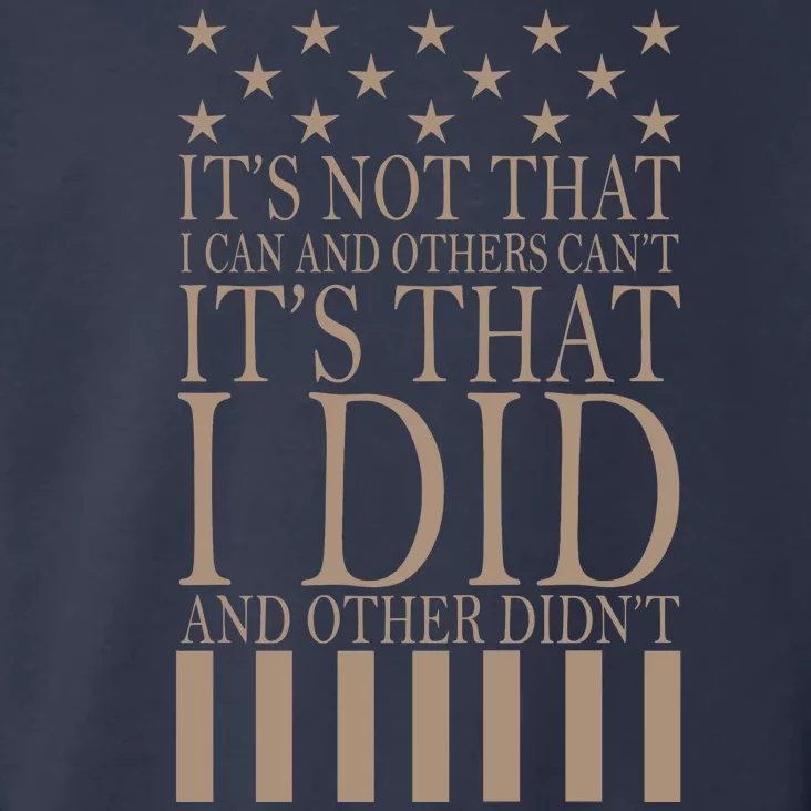 I Did They Didn't Veteran Toddler Hoodie