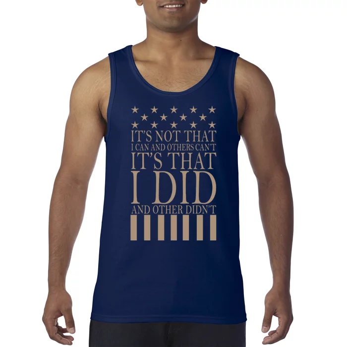 I Did They Didn't Veteran Tank Top