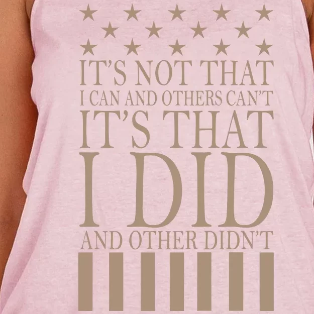 I Did They Didn't Veteran Women's Knotted Racerback Tank