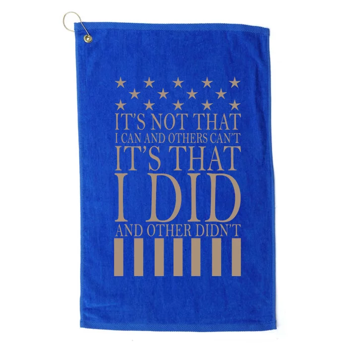 I Did They Didn't Veteran Platinum Collection Golf Towel