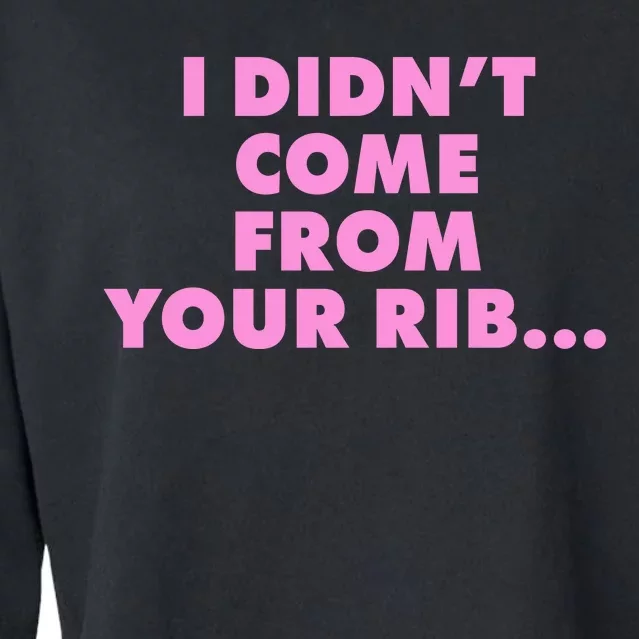 I Didn't Come From Your Rib Cropped Pullover Crew