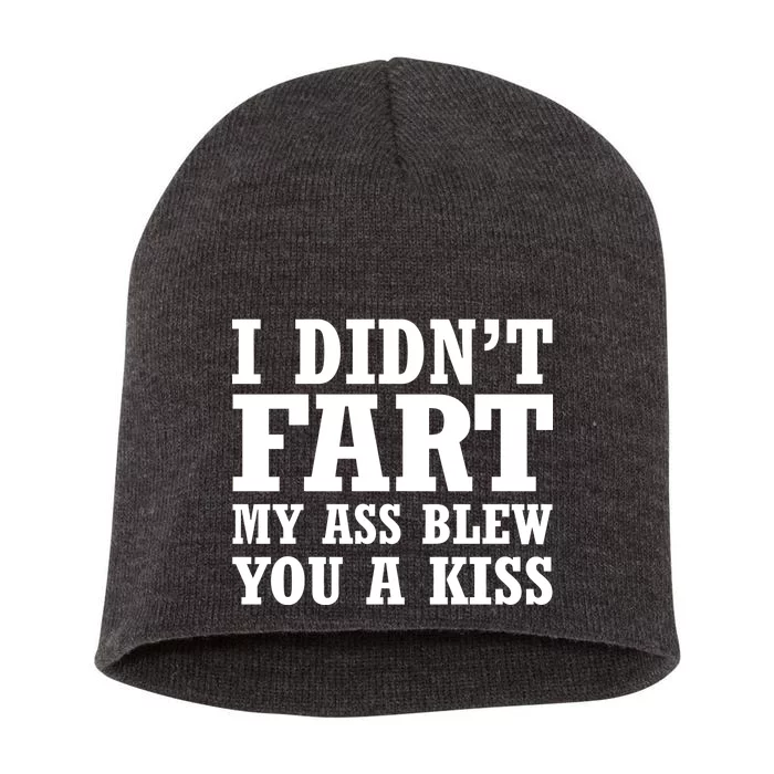 I Didn't Fart I Blew You A Kiss Short Acrylic Beanie