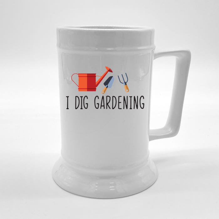 I Dig Gardening Front & Back Beer Stein