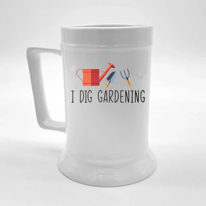 I Dig Gardening Front & Back Beer Stein