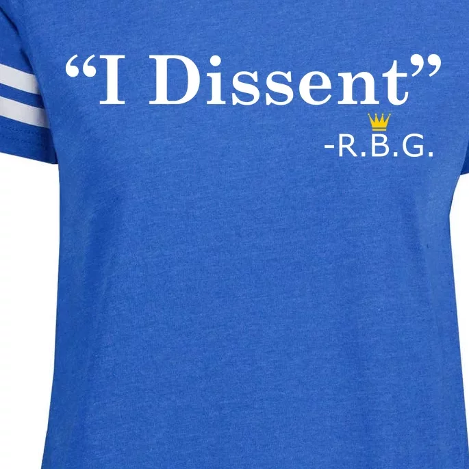 I Dissent RBG Ruth Bader Ginsburg Enza Ladies Jersey Football T-Shirt