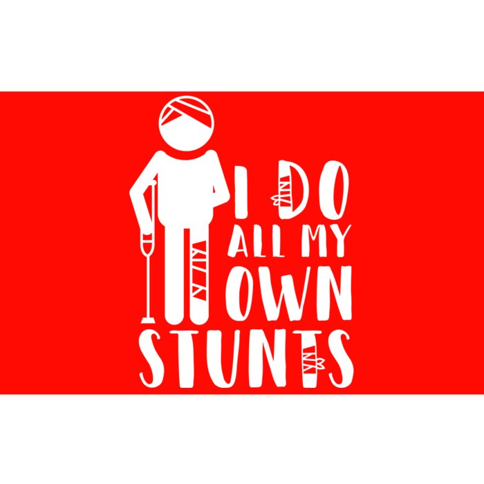 I Do All My Own Stunts Stick Figure Bumper Sticker