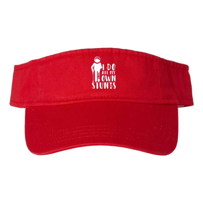 I Do All My Own Stunts Stick Figure Valucap Bio-Washed Visor