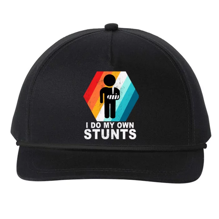 I Do My Own Stunts Retro Funny Meme Snapback Five-Panel Rope Hat