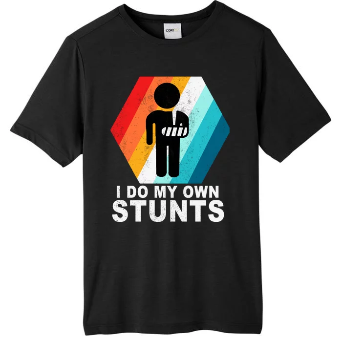 I Do My Own Stunts Retro Funny Meme ChromaSoft Performance T-Shirt