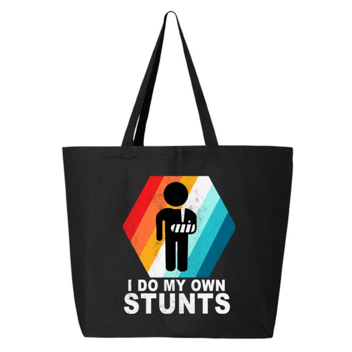 I Do My Own Stunts Retro Funny Meme 25L Jumbo Tote