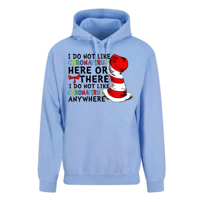 I Do Not Like Corona-Virus Here or There Do Not Like Anywhere Unisex Surf Hoodie