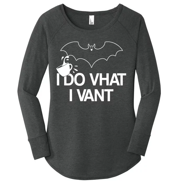 I Do What I Vant (Want) Funny Bat Vampire Women's Perfect Tri Tunic Long Sleeve Shirt