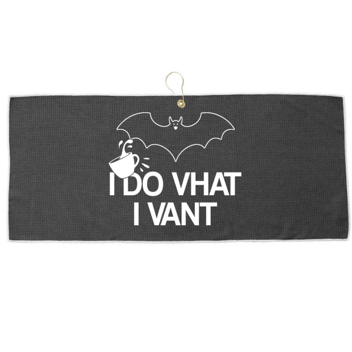 I Do What I Vant (Want) Funny Bat Vampire Large Microfiber Waffle Golf Towel