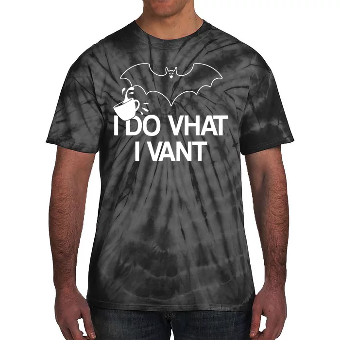 I Do What I Vant (Want) Funny Bat Vampire Tie-Dye T-Shirt