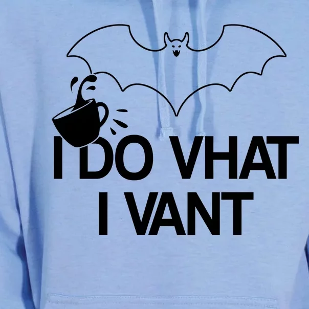 I Do What I Vant (Want) Funny Bat Vampire Unisex Surf Hoodie