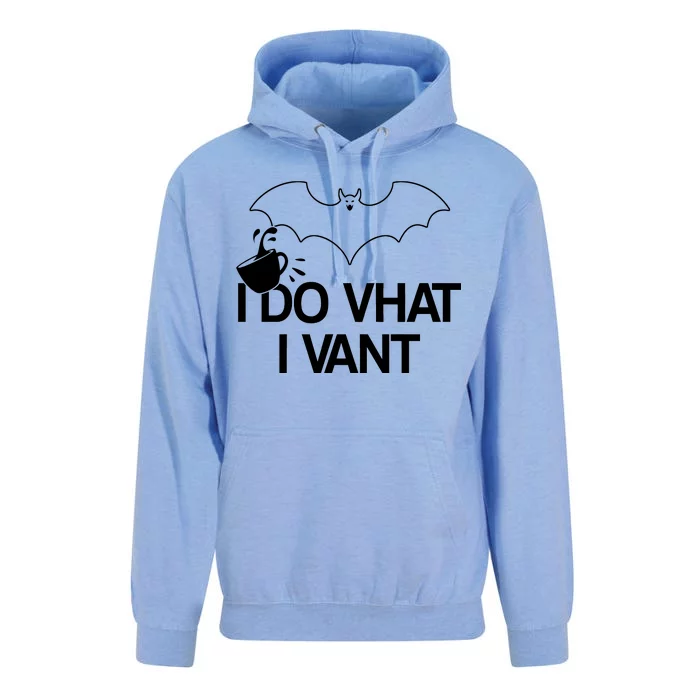 I Do What I Vant (Want) Funny Bat Vampire Unisex Surf Hoodie