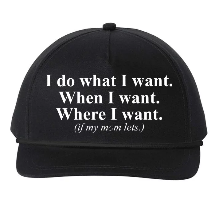 I Do What I Want Snapback Five-Panel Rope Hat