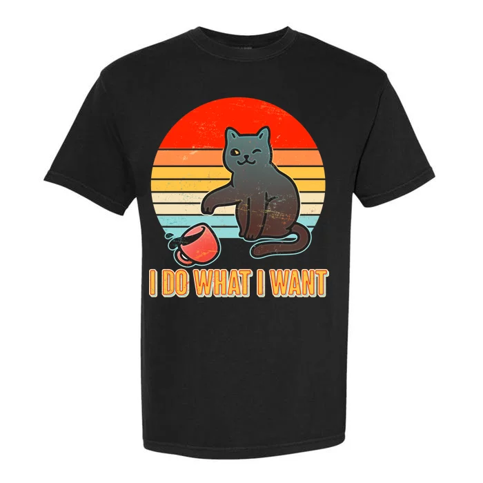 I Do What I Want Bad Cat Garment-Dyed Heavyweight T-Shirt