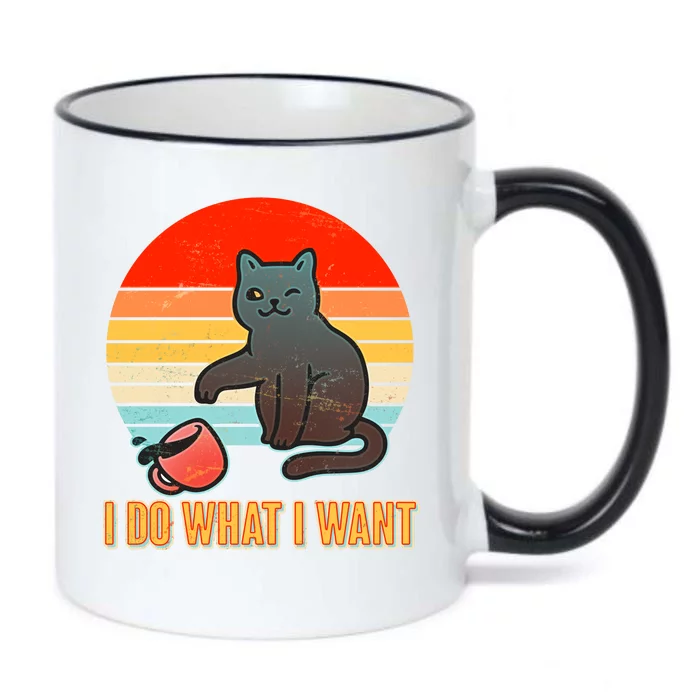 I Do What I Want Bad Cat Black Color Changing Mug