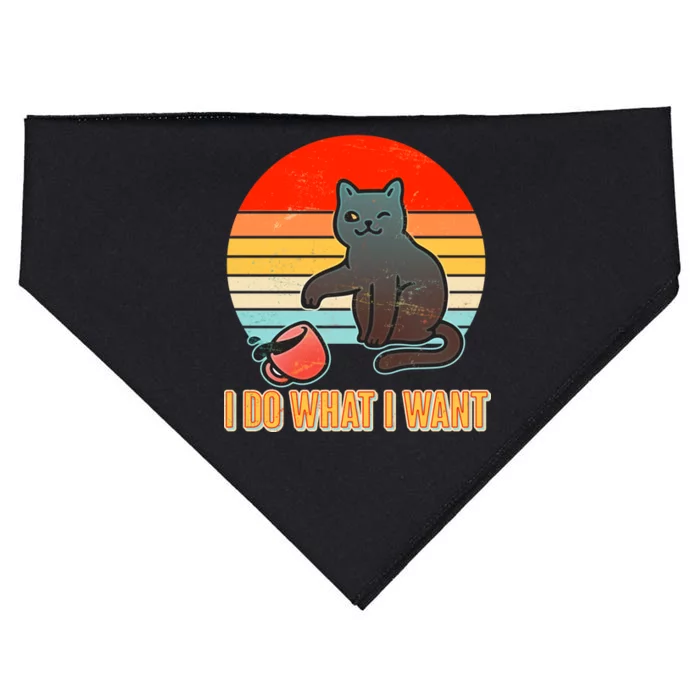 I Do What I Want Bad Cat USA-Made Doggie Bandana