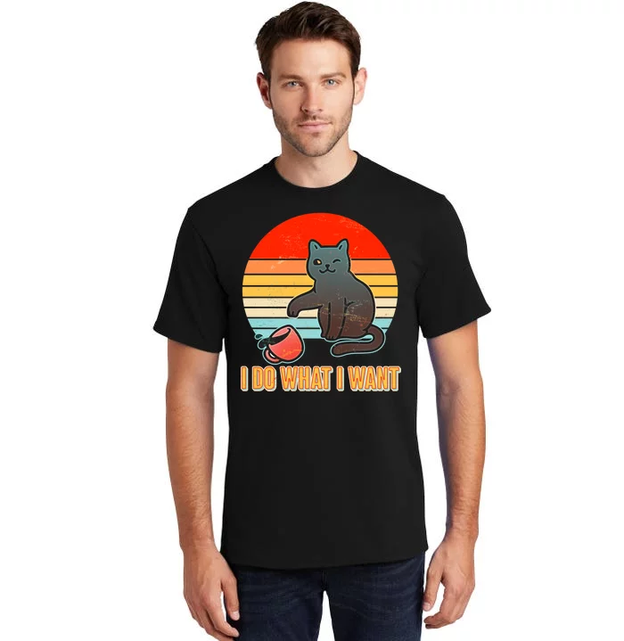 I Do What I Want Bad Cat Tall T-Shirt