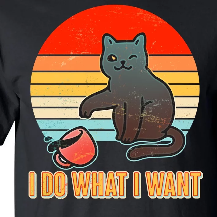 I Do What I Want Bad Cat Tall T-Shirt