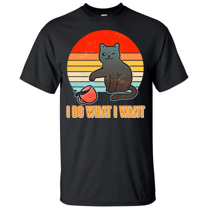 I Do What I Want Bad Cat Tall T-Shirt