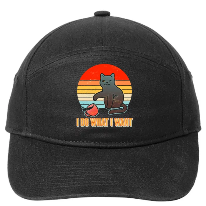 I Do What I Want Bad Cat 7-Panel Snapback Hat