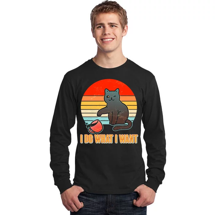 I Do What I Want Bad Cat Tall Long Sleeve T-Shirt